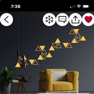 Geometric wall decal set